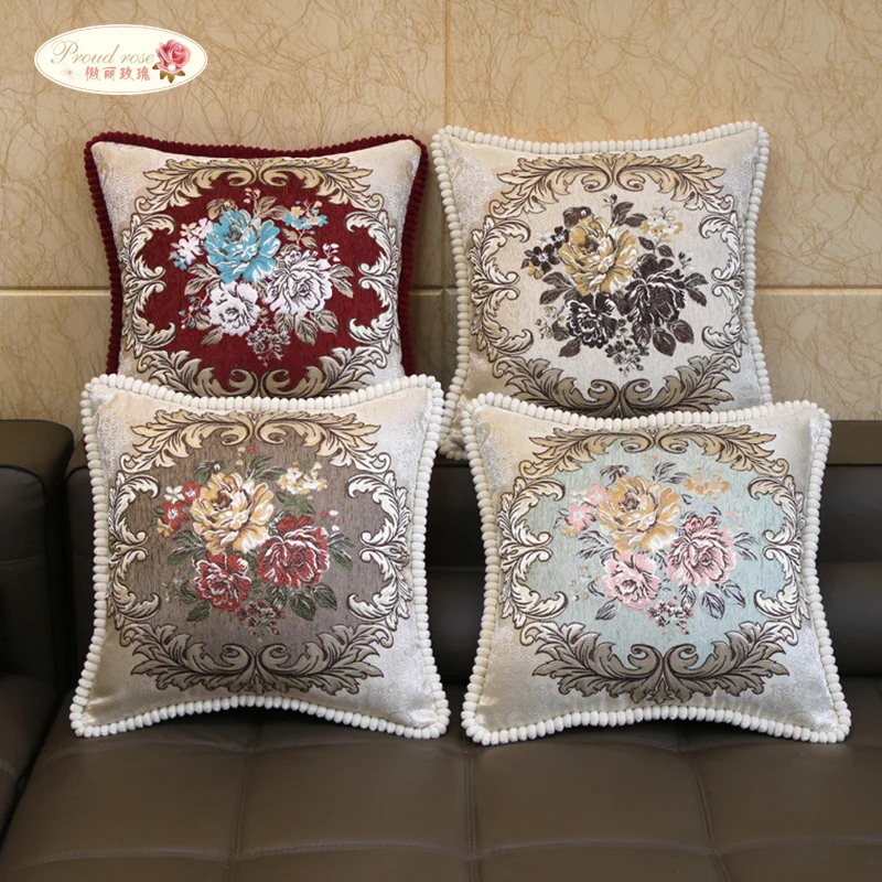 

Proud Rose Rural Style Throw Pillows Back Cushion Pillowcase Back Cushion Pillow Slip Decorative Pillows European Home Decor