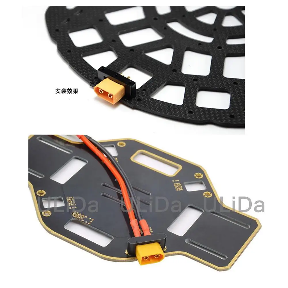 

Metal CNC XT60/XT90 Plug Connector Holder Fixture Deck Set for RC Multicopters