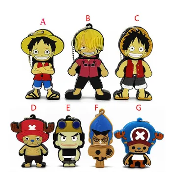

Pen Drive One Piece USB Flash Drive 4GB 8GB 16GB 32GB 64GB USB 2.0 Cartoon gift u disk