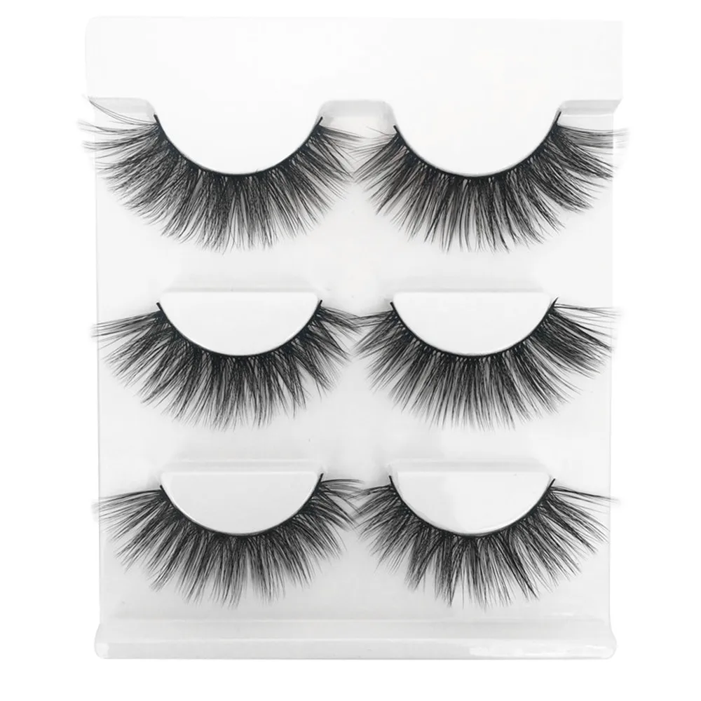 

Fashion Girl Product 3Pair Luxury 3D False Lashes Fluffy Strip Eyelashes Long Natural Party Cílios postiços zsmw