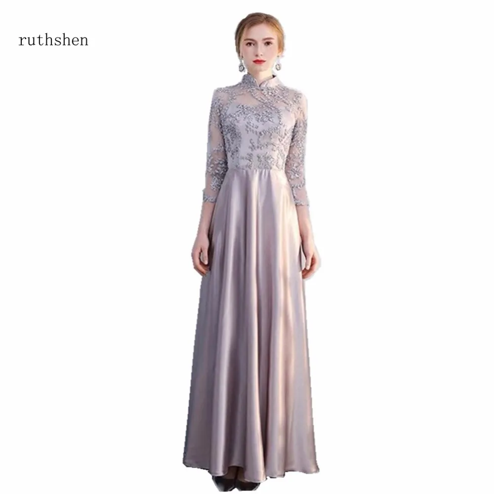 

ruthshen Mother Of The Bride Wedding Party Dress Long Vestido De Madre Novia 2018 A Line Mother Evening Dress For Wedding