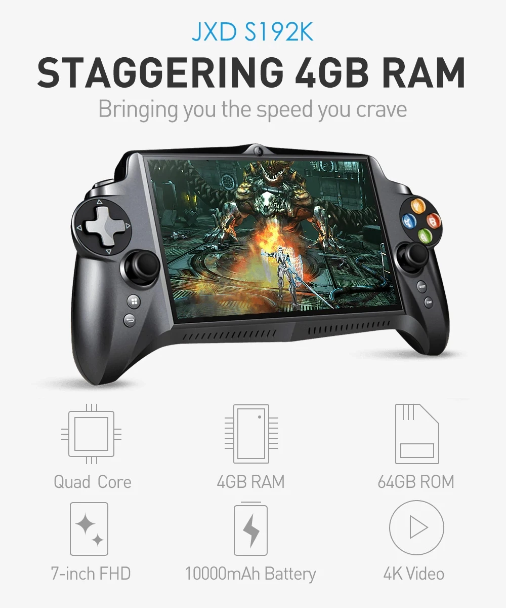 GamePad Game Tablet PC RK3288 7'' Android 4.4 Quad Core Game Handheld Console
