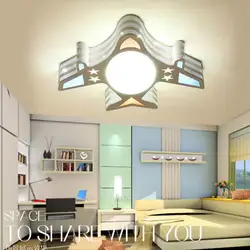 СВЕТОДИОДНЫЙ детская комната потолочный светильник мультфильм самолет Мальчик номер лампы современный минималистский Личность