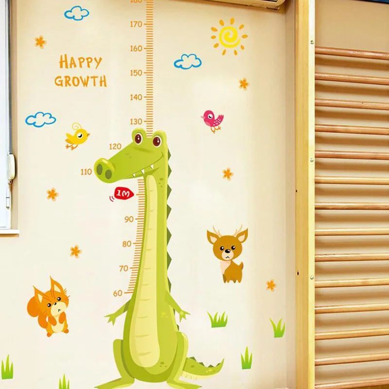 Милый динозавр Рост Диаграмма настенные наклейки для детской комнаты мультфильм дракон высота измерения настенные наклейки дети спальня настенный Декор