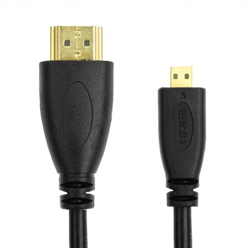 Larryjoe 1 м/1,5 м/1,8 м/3 м/5 м/10 М V1.4 Micro HDMI к HDMI Мужской адаптер конвертер кабель 1080p 1440p для HDTV PS3 xbox 3D lcd