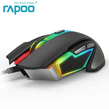 

New Rapoo V302 7000 DPI 7 Programmable Buttons Optical Sensor P3320 Backlight Optical Gaming Mouse for Professional Gamer