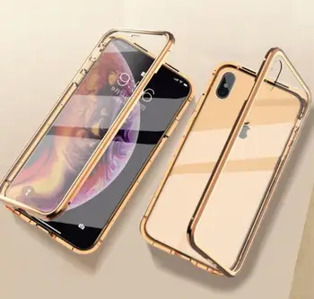 

Second generation magnetic king double-sided tempered glass mobile phone case Metal frame for iPhone 6 6s 7 8 plus X XS XR XSmax