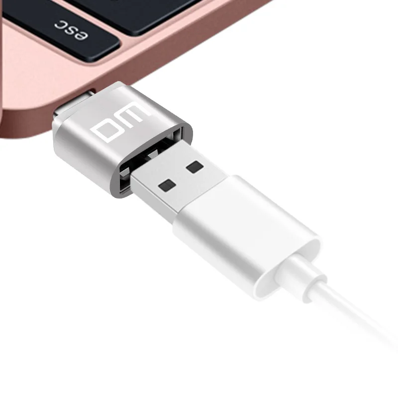 Free shipping DM Type-C Adapter silver USB C Male to USB2.0 Femail USB OTG converter for devices with typec interface Free shipping DM Type-C Adapter silver USB C Male to USB2.0 Femail USB OTG converter for devices with typec interface