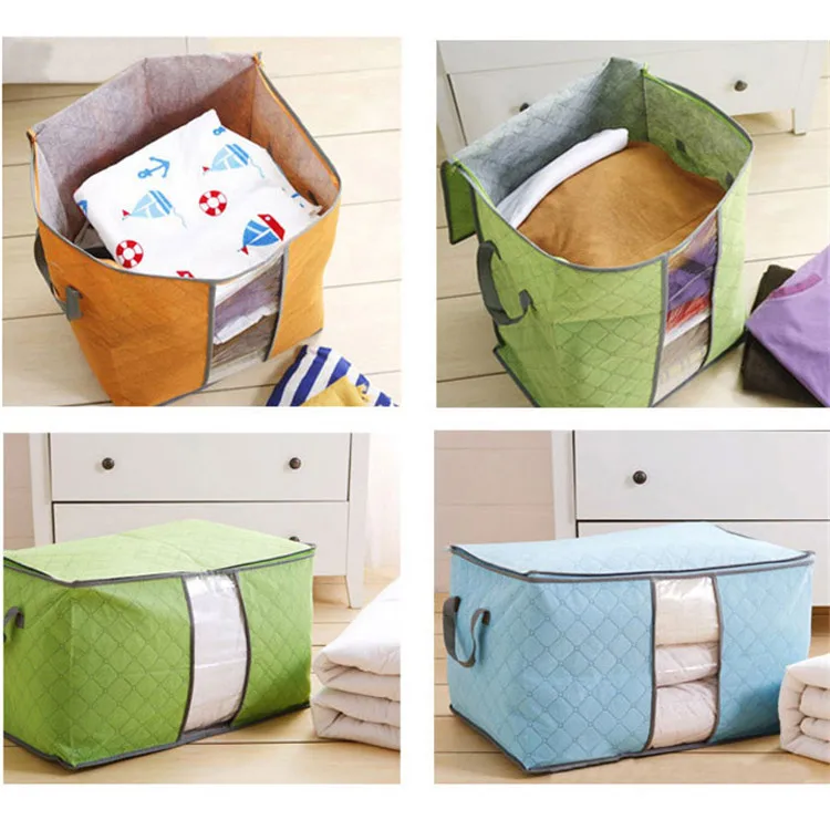 Large waterproof Quilt storage box Non-woven fabric Folding organizer clothes storage box organizer Quilt storage box basket