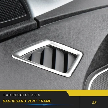 

Auto Car-styling front panel vent frame dashboard vent cover trim Sticker Cover Interior Accessories For peugeot 5008