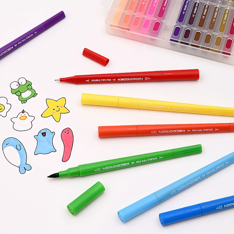 

Xiaomi KACO 36 Color Double Head Watercolor Xiomi Pen Set For Drawing Writing Xioami 36 Pcs Color Pen For School Office