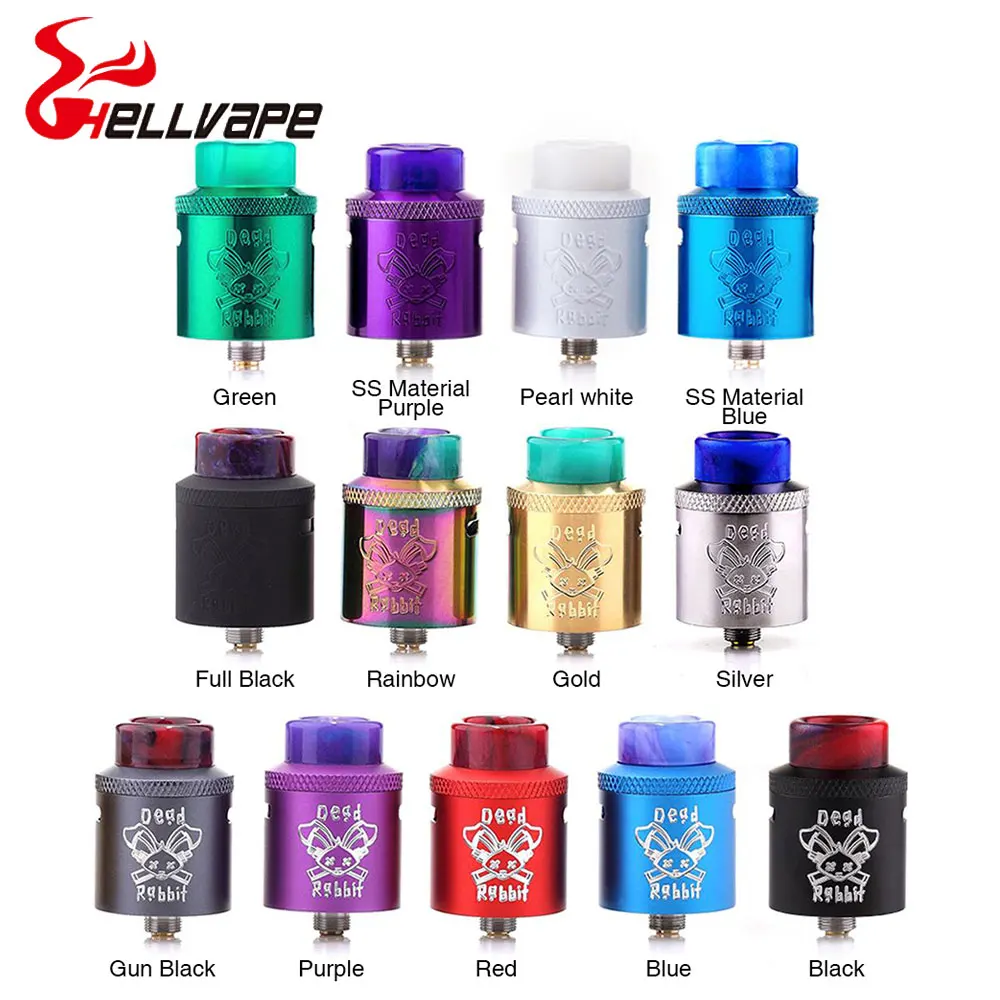 100% подлинный бак Hellvape Dead Rabbit BF RDA с позолоченным корпусом поддерживает вейп