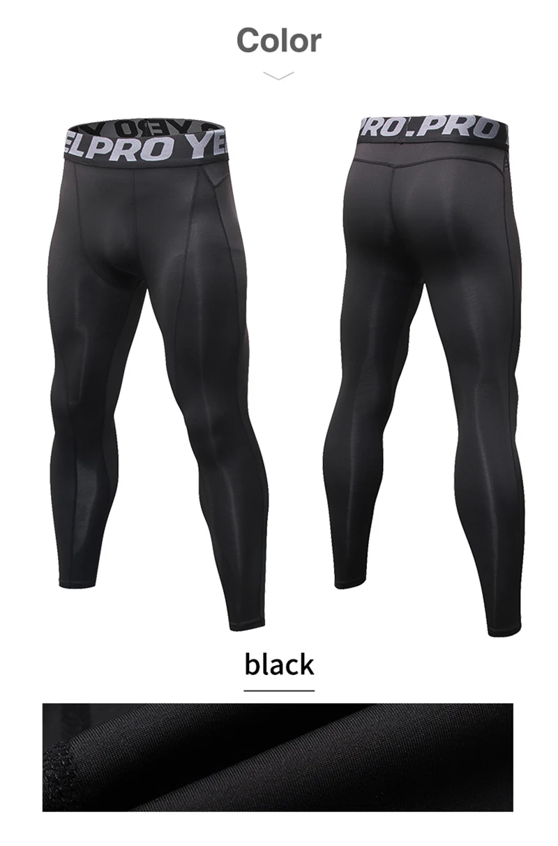 Yuerlian New GYM Compression Bodybuilding Pantalones Hombre Fitness Tights Trousers Sweat Pants For Men Sport Running Leggings