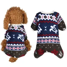 Одежда для домашних животных, собак, Осень-зима, бархатный комбинезон кораллового цвета, Рождественский комбинезон со снежинками, пальто для собак, одежда для йоркширского терьера для щенков