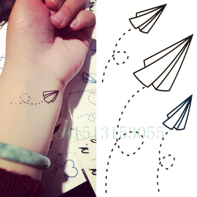 

Temporary Tattoo Sticker 10.5*6cm paper Airplane tatto stickers flash tatoo fake tattoos Waterproof colorful Body Art