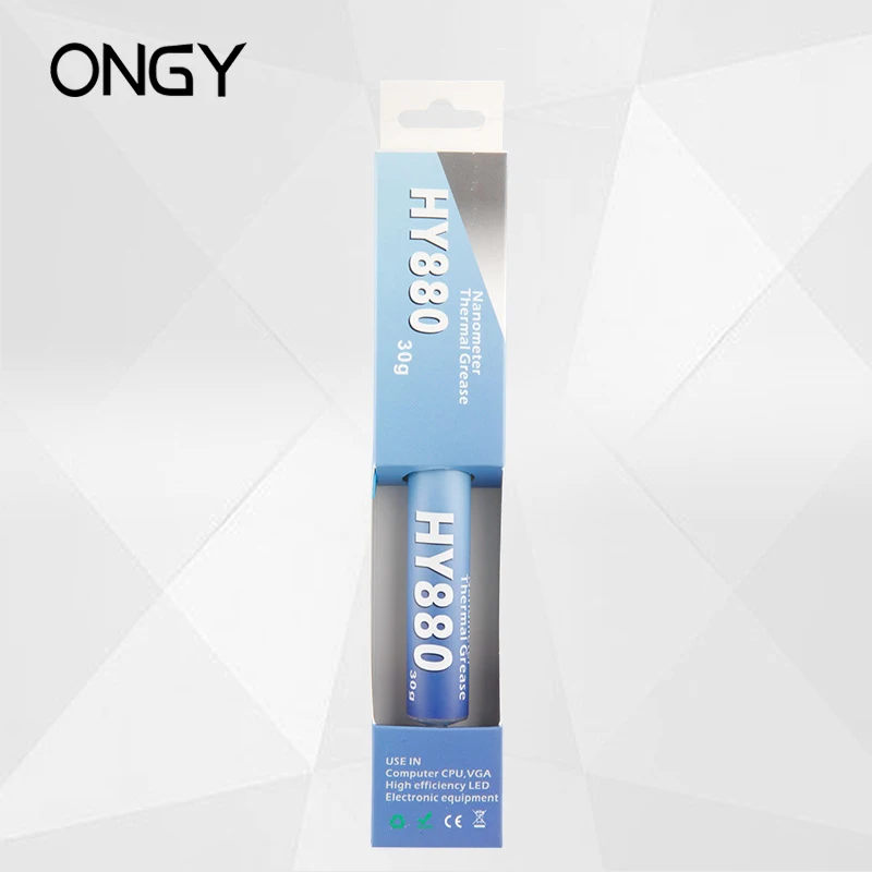 

Ongy HY880-TU30G 20g Thermal Grease Paste Heatsink Conductive Compound Silicone for Computer Desktop CPU GPU LED Processor Glue