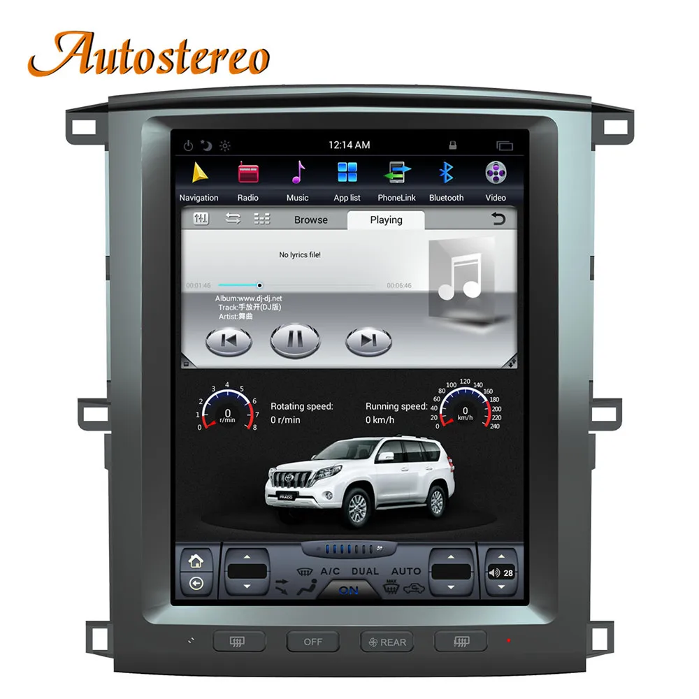 Android Автомобильный gps навигатор для TOYOTA LAND CRUISER LC100 03 головное устройство Мультимедиа Радио магнитофон без DVD плеера 4K Tesla стиль