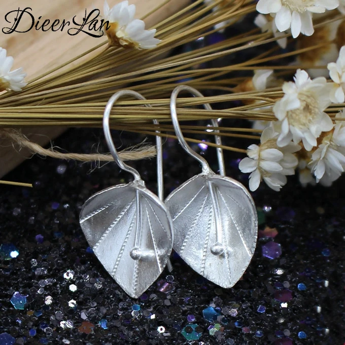 

Real 925 Sterling Silver Long Drop Flower Earrings for Women Girs Fashion sterling-silver-jewelry Pendientes