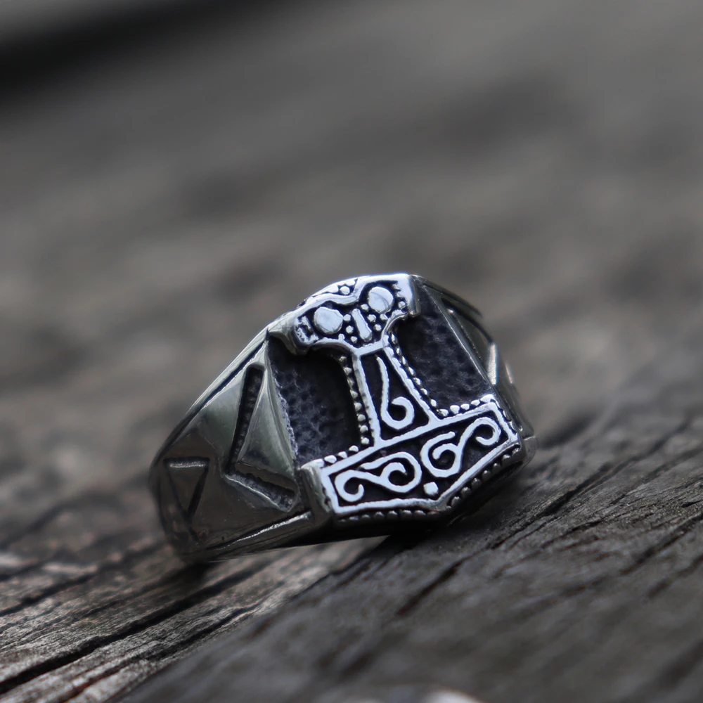 Huge Norse Thunder God Viking Thor's Hammer 316L Stainless Steel Men Biker Ring Huge Norse Thunder God Viking Thor's Hammer 316L Stainless Steel Men Biker Ring