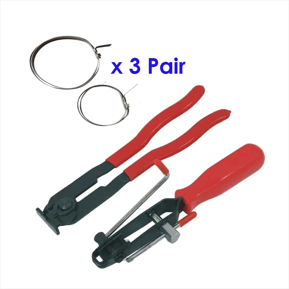CV Joint Clamp Banding Tool Ear Type CV Boot Clamp Pliers With 3 Sets