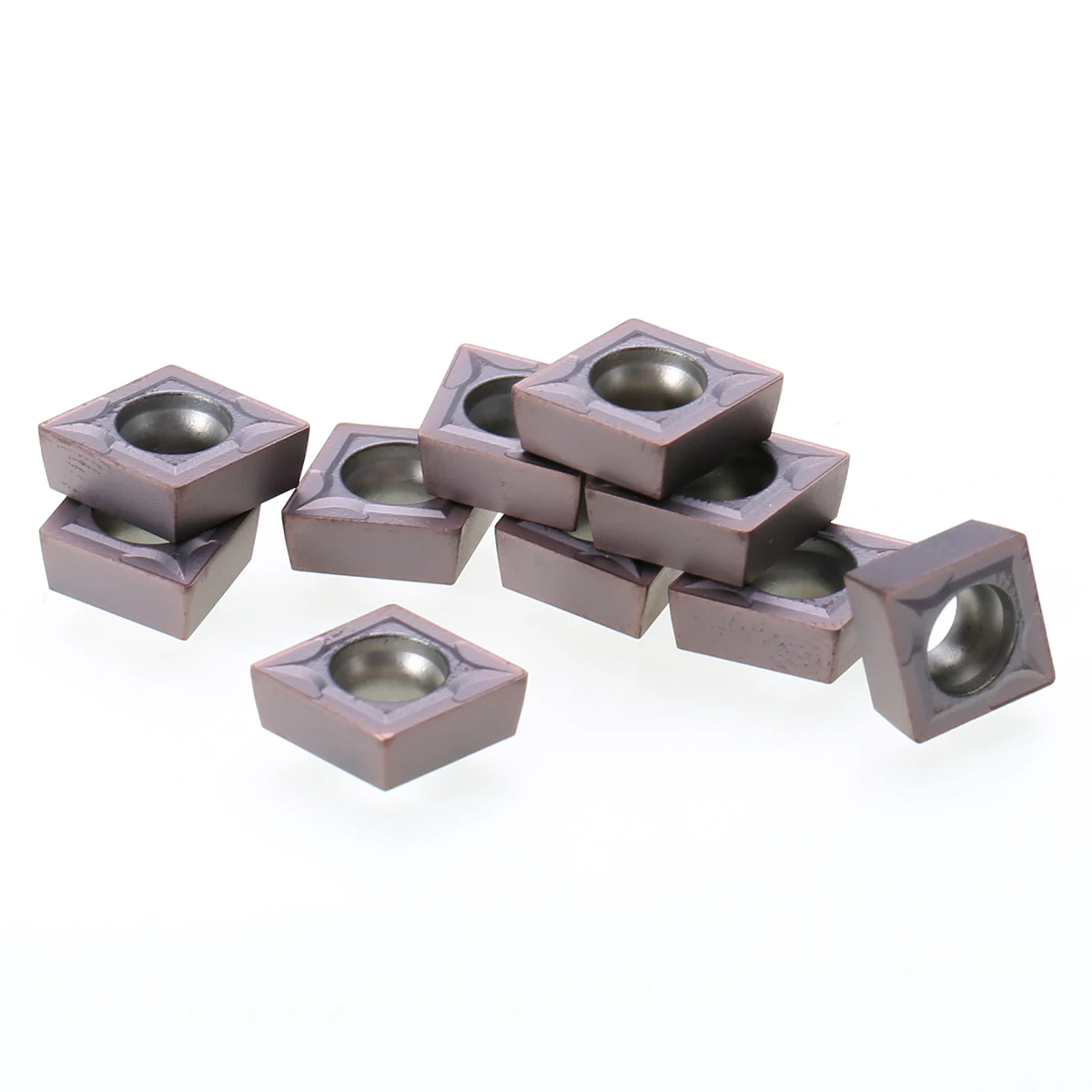 10pcs/Set Carbide Inserts CCMT09T304 VP15TF Blades Durable Cutters for CNC Lathe Turning Tool Boring Bar