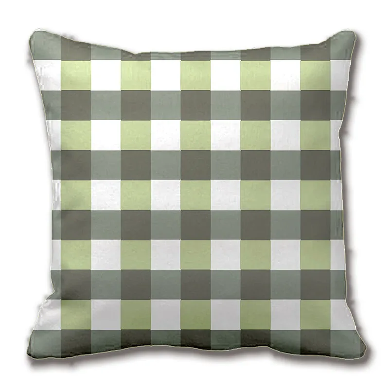 

Graphical Plaid Green And Grey Checkered Throw Pillow Case Decorative Cushion Cover Pillowcase Customize Gift By Lvsure For Car