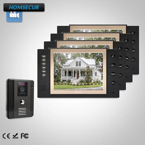 

HOMSECUR 8" Video&Audio Home Intercom with Outdoor Monitoring for Apartment TC011-B + TM801R-B