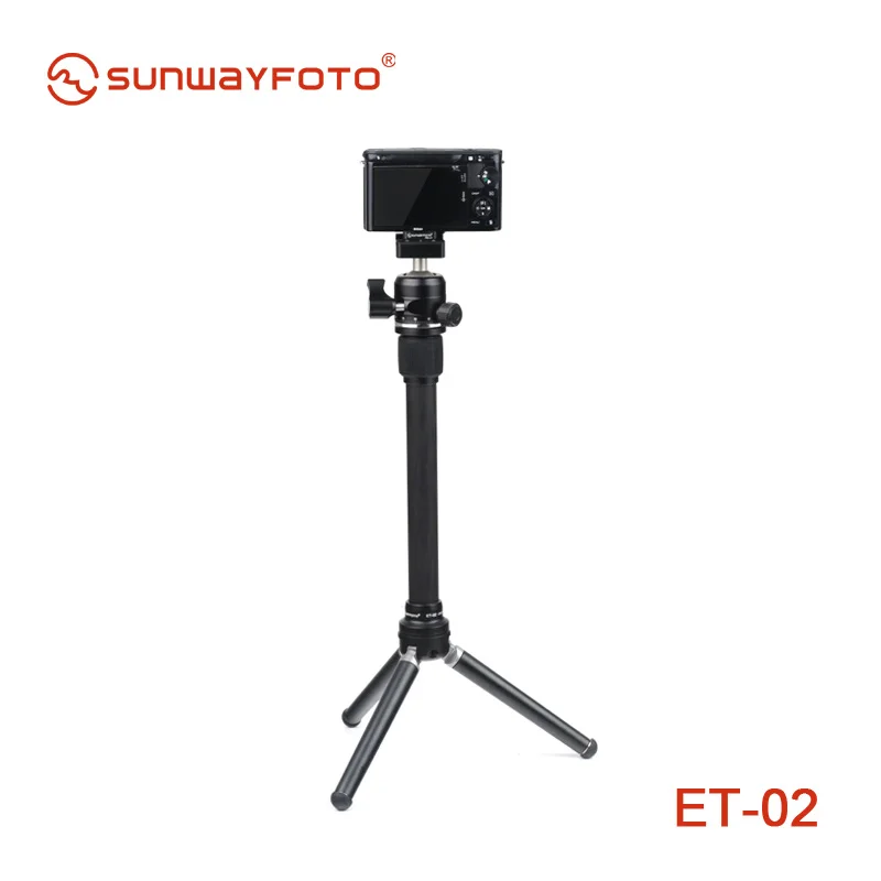 SUNWAYFOTO ET-02 удлинитель для штатива 24 мм из углеродного волокна для штатива с винтом 1/4-3/8 для Dslr камеры аксессуары