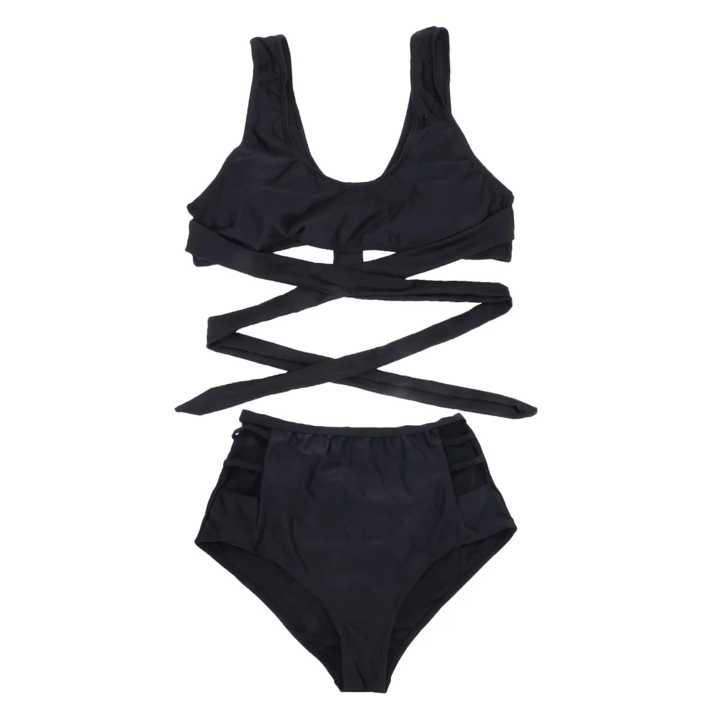 Women Black Bikini Set Removable Padded Bra Swimwear Swimsuit Plus Size XL-3XL Size plus-size-black-swimsuit : image Women Black Bikini Set Removable Padded Bra Swimwear Swimsuit Plus Size XL-3XL Size plus-size-black-swimsuit