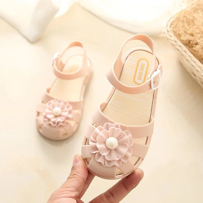 Mini Melissa/ г.; летние детские сандалии с цветочным принтом принца; прозрачные сандалии для девочек; дышащая обувь для маленьких девочек; сандалии MiniI; 14,5-17 см