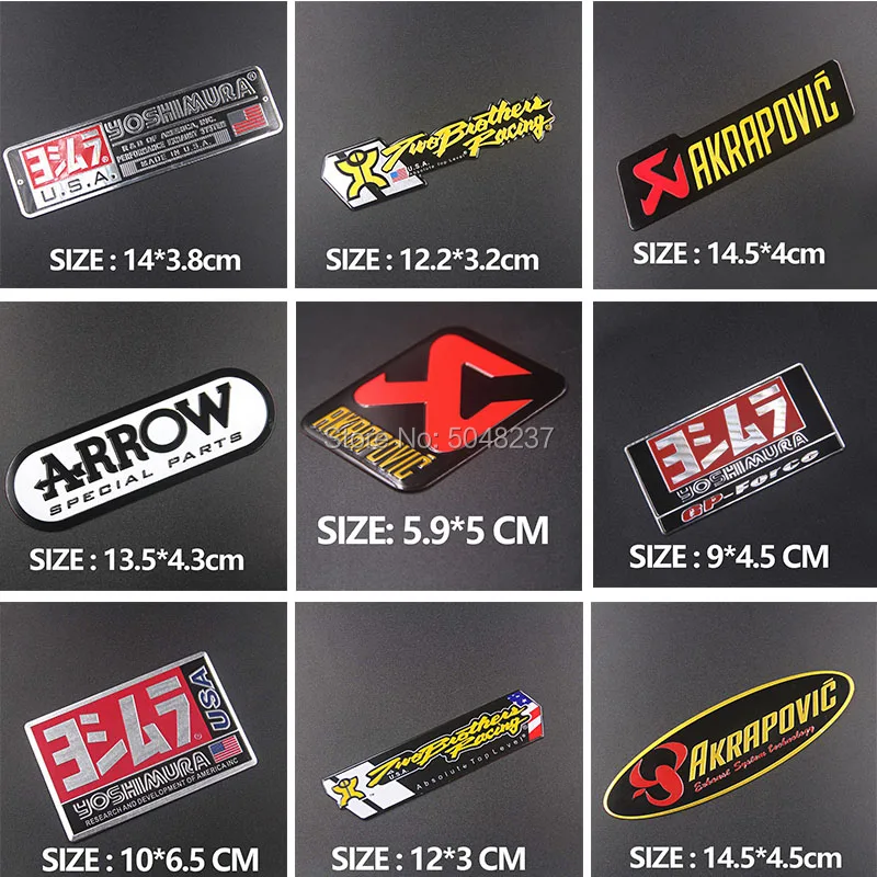 

10 PCS FASP Motorcycle Exhaust Pipes Aluminium Decal Sticker Cool Personality Scorpio For Yoshimura AKRAPOVIC