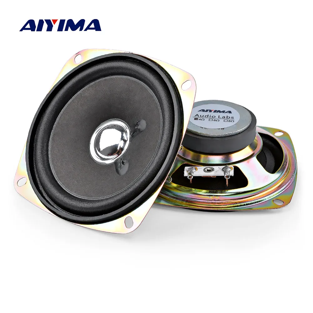 AIYIMA 2 шт 3,5 дюймов полный диапазон звука динамик s 4 Ом 8 Вт аудио портативный динамик Музыка Аудио Громкий динамик DIY для домашнего кинотеатра