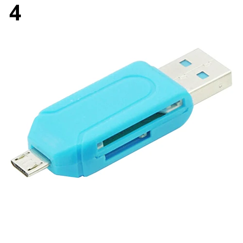 1 шт. 2 в 1 OTG USB 2,0 устройство для чтения карт SD TF слот для карт памяти для устройства чтения sd-карт Универсальный микро USB для ПК для телефона, компьютера, ноутбука