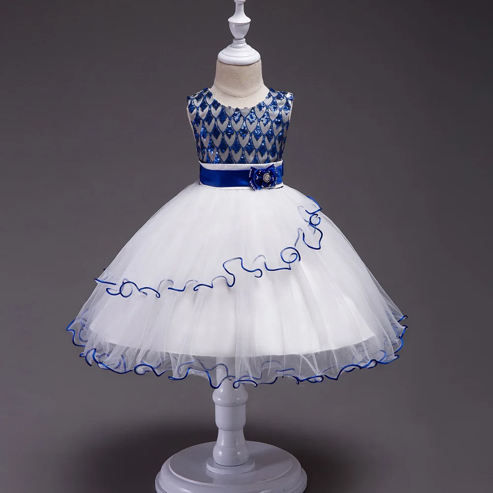 

Ball Gown Princess Dress For Girls Teenagers Toddler Girl 2-15 Years Spring Sleeveless Sequins Kids Dresses Cinderella Dress