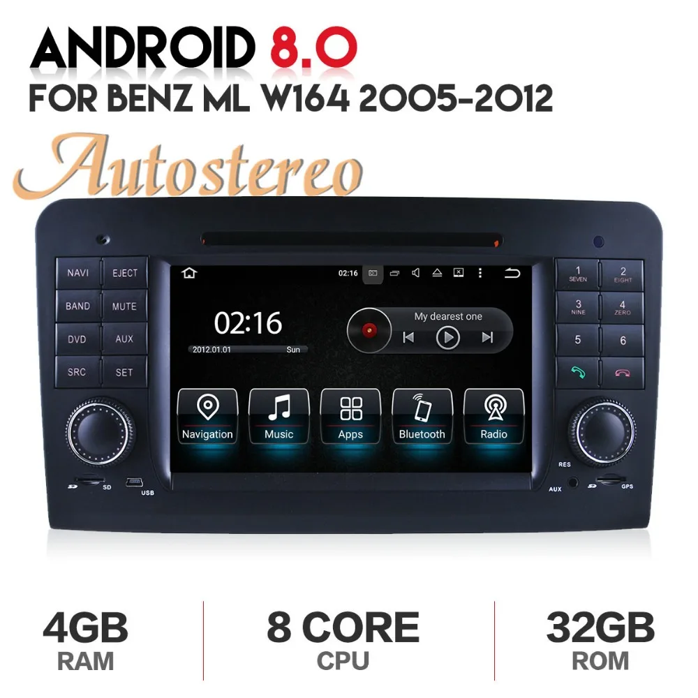 

Android8 Car DVD player GPS Navigation Headunit For Mercedes Benz ML W164 GL X164 (2004-2012) Autostereo 2 din radio multimedia