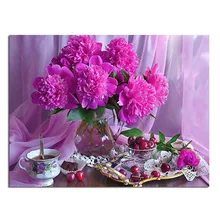 Flower Cherry Tee 50×38 cm vollbohrer diamant stickerei 3d diamant kreuzstich mode diamant mosaik bilder von strass