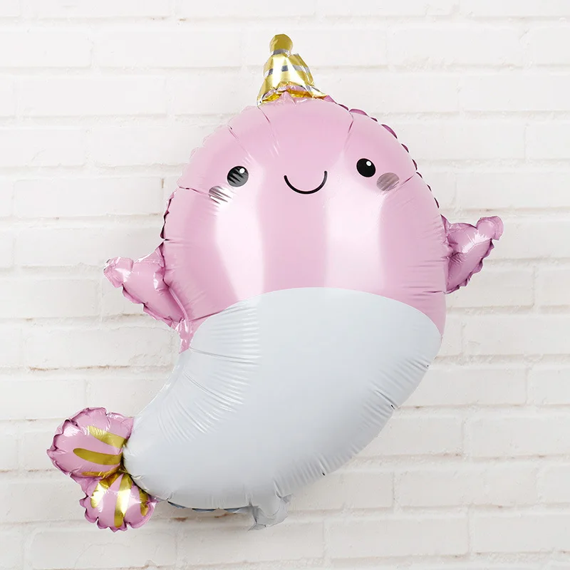 Тема Русалочки воздушные шары для вечеринок Дети милость Русалка День Рождения украшения детский душ Летний морской пляж вечерние поставки - Цвет: Pink dolphin