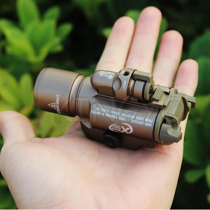 

New Arrival Tactical Made in China x400 Handgun Flashlight With Red Laser Sight For Hunting