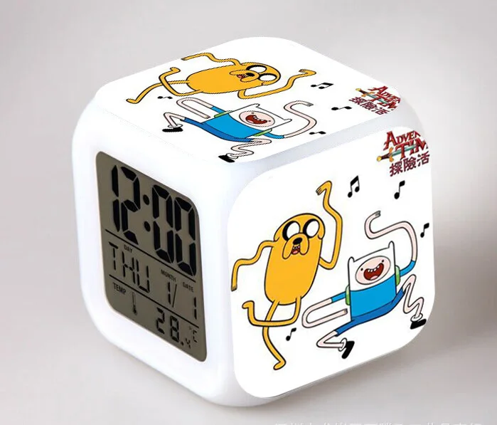 Горячая мультфильм reloj Цифровой де led Цвет ido 7 цветов флэш меняющие игрушки Детский будильник спальня ночные световые часы - Цвет: 9