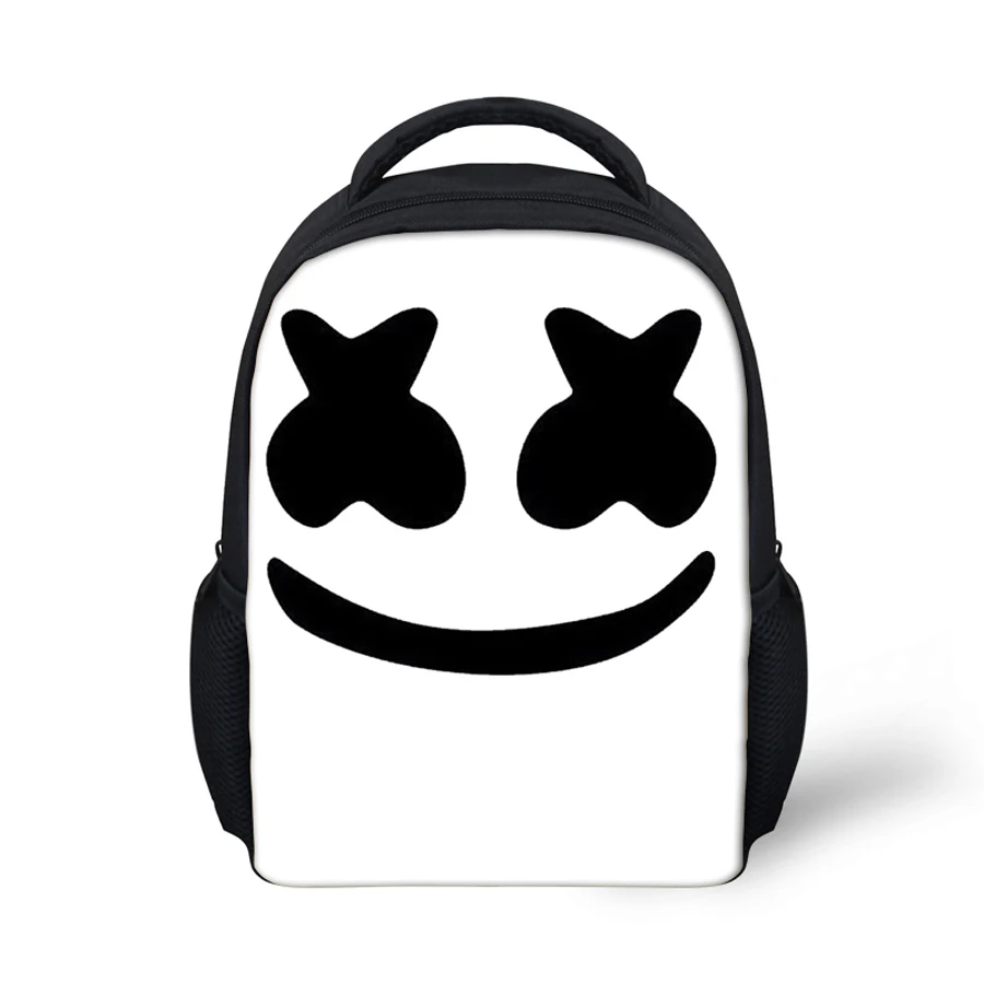 

Noisydesigns Marshmello Kids Backpack Girls Children Backbag 12 inch Bag Casual School Bag Mochila Feminina Helmet DJ Bag
