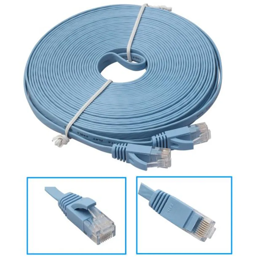 

Drop shippingSimpleStone 2M/10M/15M Flat Ethernet CAT6 Network Cable Patch Lead for Smart TV/PS4/Xbox Wholesale May25 mosunx
