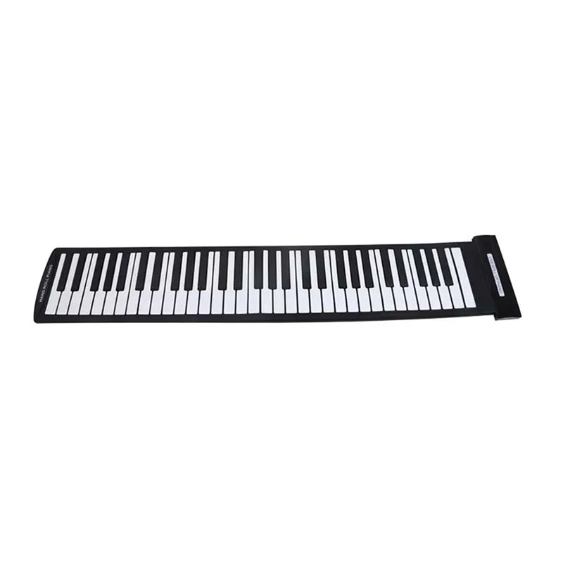 Топ!-Портативный 61 клавиш Гибкая Roll-Up пианино USB MIDI электронная клавиатура портативное фортепиано в рулоне
