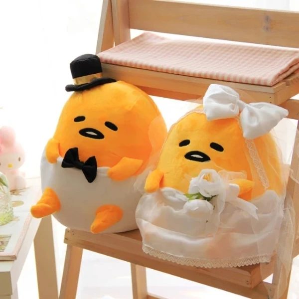 Кэндис го плюшевые игрушки gudetama ленивый яйцо каваи кукла рождеством свадебное платье любовник пара день рождения Рождественский подарок 1