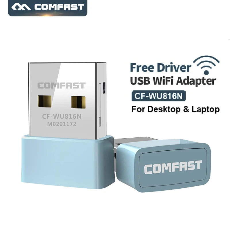 COMFAST CF-WU816N 150 Мбит/с 2,4 г Бесплатная драйвер беспроводной Mini-USB WiFi адаптер 2dBi адаптер антенны Wi-Fi для рабочего ноутбука