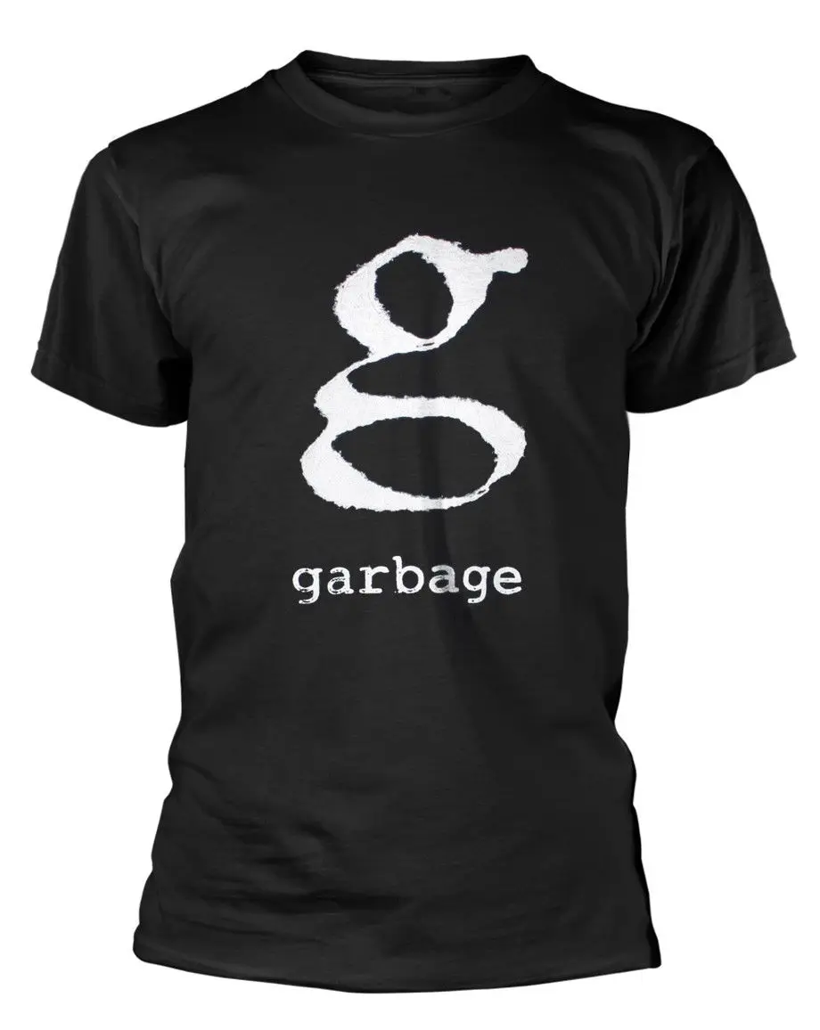 Garbage 'Logo' (Black) T-Shirt - NEW &amp OFFICIAL!2019 summer new men cotton Short sleeve T-shirt Brand tops Fashion casual tees |