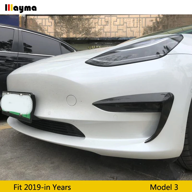 Надувной нож для переднего бампера из углеродного волокна в спортивном стиле Tesla