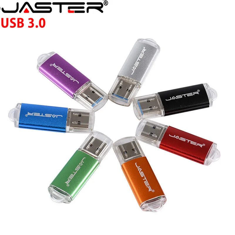 

JASTER Colorful Metal Pendrive USB Flash 3.0 Cle usb 3.0 Flash Drive 8GB 16GB 32GB 128GB Pen Drive Personalize Logo for Wedding