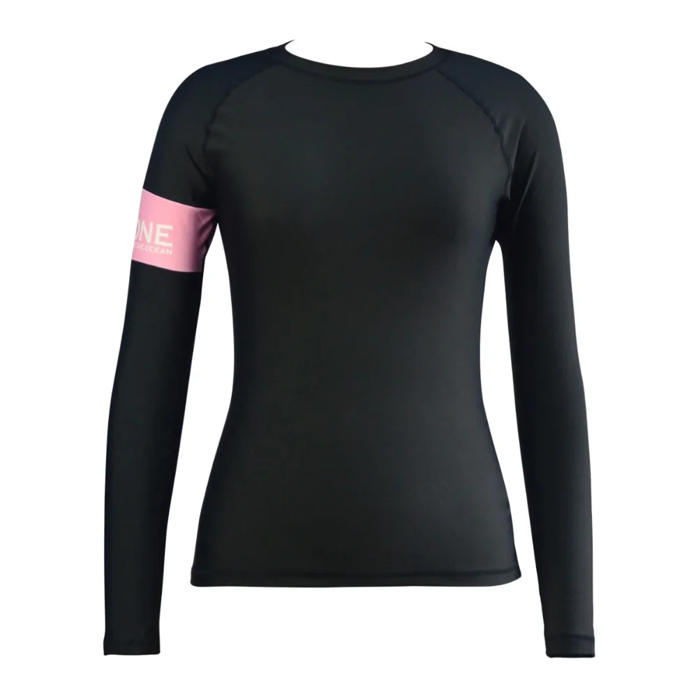 Layatone Rashguard النساء ملابس طويلة الأكمام طفح الحرس تصفح أعلى Colorblock ملابس السباحة الدراجة ركوب الدراجات قمصان UPF50 + الشاطئ ارتداء