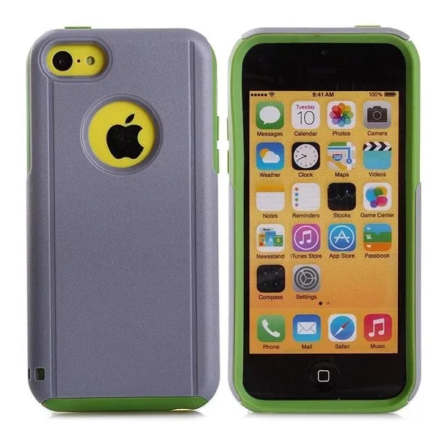 DHL 2 в 1 пластик+ ТПУ чехол для iphone 5C, Жесткий Чехол для iphone 5C ударопрочный чехол pc+ tpu чехол 100 шт/партия