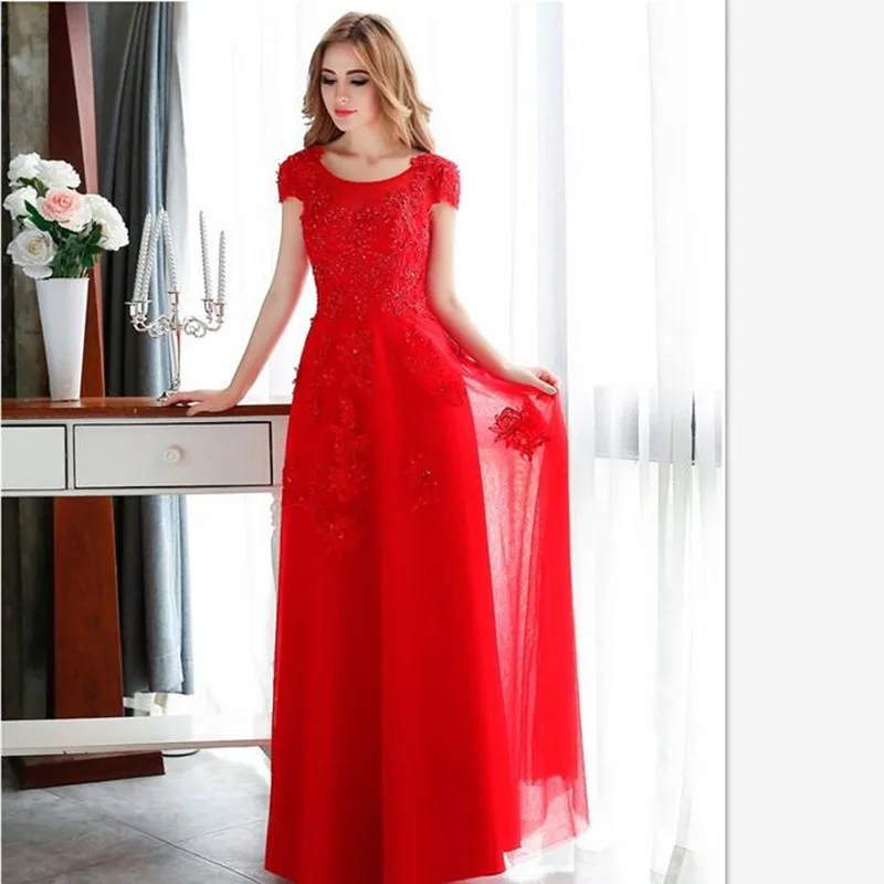 Robe de soiree gery/Красное Кружевное тонкое длинное банкетное вечернее платье с v-образным вырезом vestido de noche платья для выпускного вечера платья для вечеринок - Цвет: red